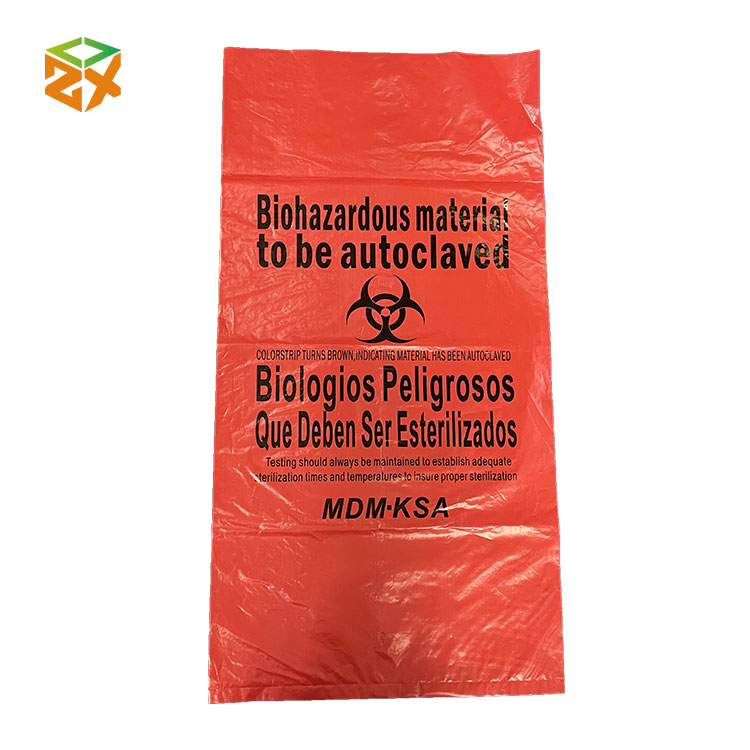 Biologinio pavojingo plastiko šiukšlių maišas