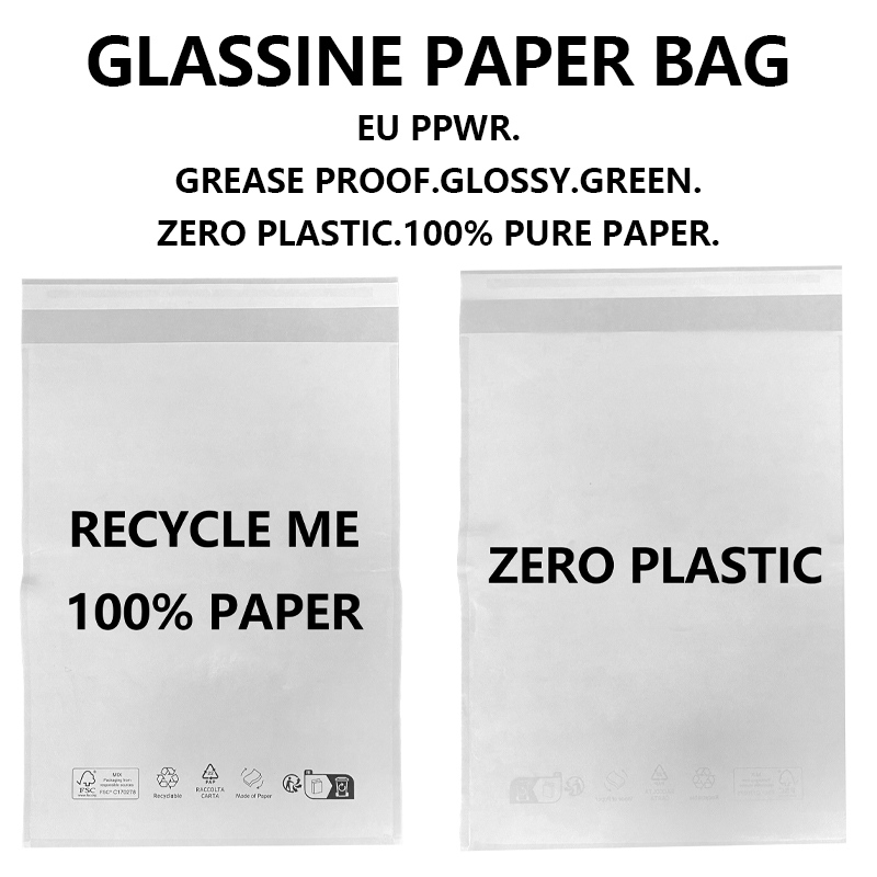 Individualizuotos ES PPWR reikalavimus atitinkančios stiklinio popierinio maišelio iš plastiko be perdirbamų pakuočių gamintojas
