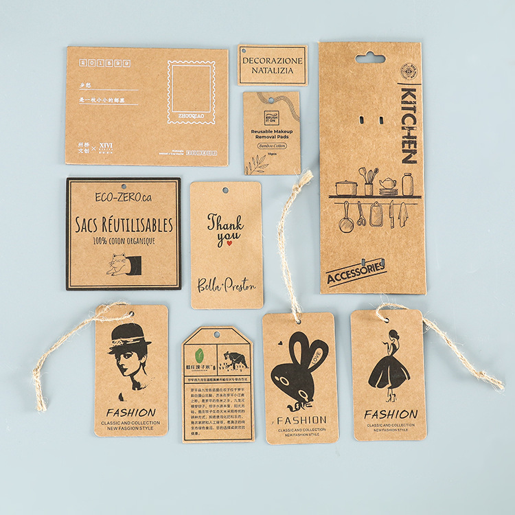 Individualizuota kraftpopieriaus pakabinimo etiketė