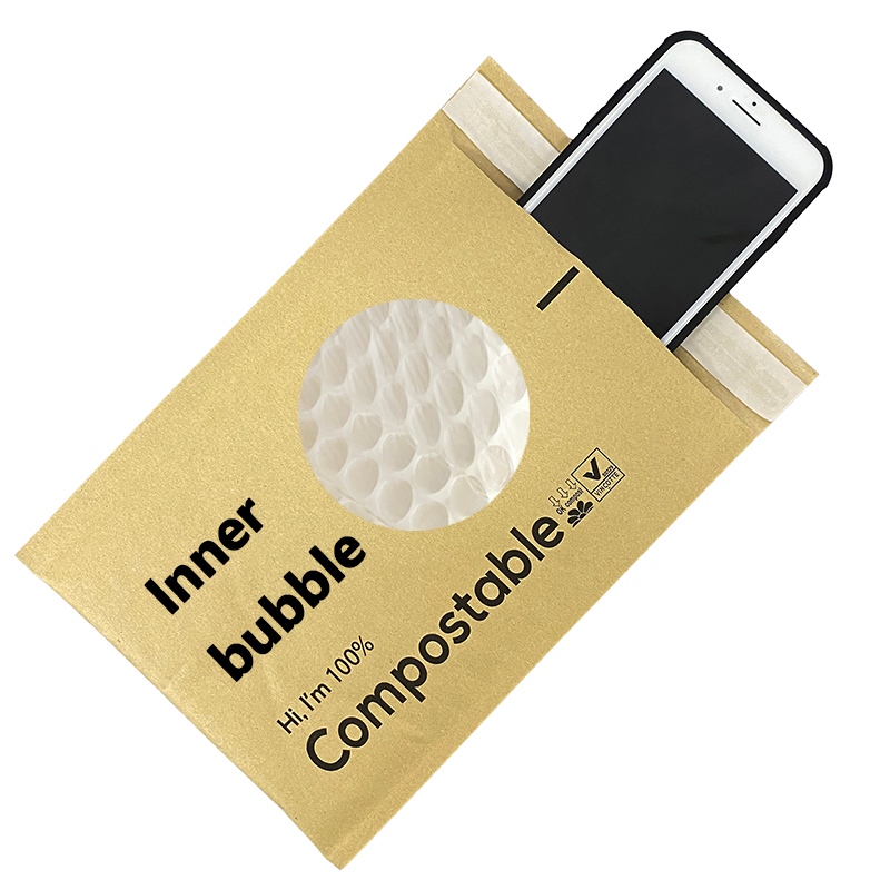 Kraft Envelope Bubble pašto maišeliai